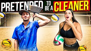 Volleyball Cleaner Pretends to be a Beginner [upl. by Novat]