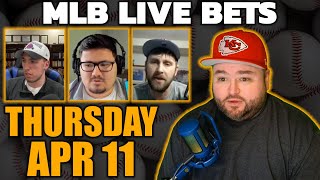 Live MLB Bets With Kyle Kirms Thursday April 11th [upl. by Louis]