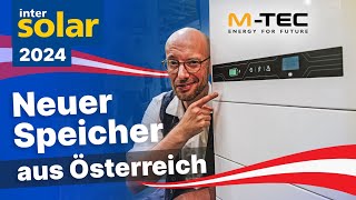 Neuer Stromspeicher aus Österreich WärmepumpenHersteller MTec auf Intersolar 2024 [upl. by Nowd]