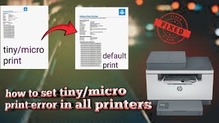 solved microtiny print to default print  tarowala tech [upl. by Lucy]