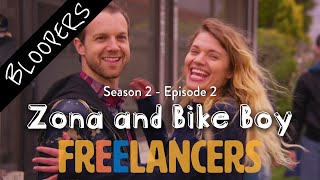 BLOOPERS Zona And Bike Boy  Episode 2 Season 2  Freelancers [upl. by Iduj]