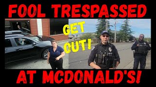 Frauditor Fool Trespassed at McDonalds [upl. by Aicilanna]