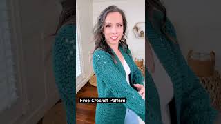 An EASY Free Crochet Cardigan Pattern crochetcardigan [upl. by Calderon645]