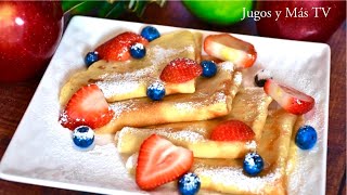 Cómo hacer unos deliciosos crepes para desayunar con pocos ingredientes [upl. by Rodablas]