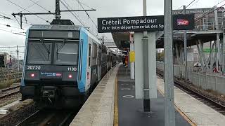 RER D Lieusaint MoissyCréteil Pompadour et Villeneuve Triage Z20500 IDFMobilités et Transilien [upl. by Zenitram]