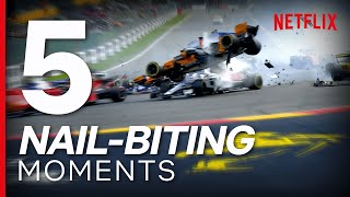 Top 5 Most NailBiting Moments from Formula 1 Drive to Survive  Netflix [upl. by Hill919]