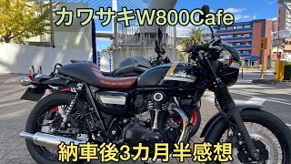 カワサキW800Cafe納車3カ月半感想 ＃W800カフェ [upl. by Nnor]