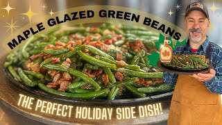 Maple Glazed Green Beans  Easy Thanksgiving amp Holiday Side Dish [upl. by Leimaj569]