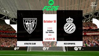 ATHLETIC BILBAO vs RCD ESPANYOL LaLiga 2425 Gameplay EA FC 25 eafc25 easports [upl. by Roque]