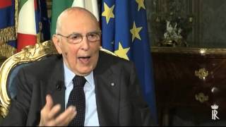 Colloquio del Presidente della Repubblica Giorgio Napolitano con Eugenio Scalfari [upl. by Rraval634]