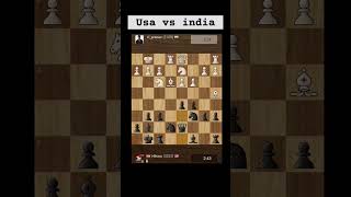 Chess  hikaru match  pranav  usa vs india chess checkmate viralvideo trending [upl. by Refinej]