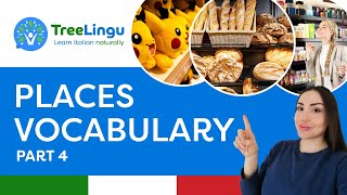 Italian places vocabulary pt4  Impara con Treelingu 🇮🇹  Learn Italian naturally [upl. by Eidolem]