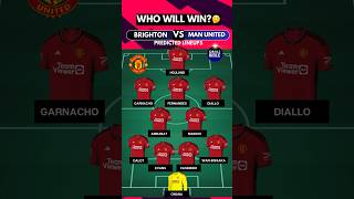 BRIGHTON vs MANCHESTER UNITED Lineups amp Starting XI🔵🔴shorts epl [upl. by Tait]