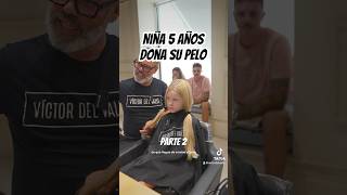 Niña de 5 años dona su pelo transformation belleza donacion [upl. by Coonan]