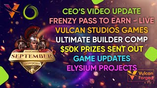 Vulcan and Elysium Blockchain Updates PRIZES GAMES FUN [upl. by Archaimbaud]