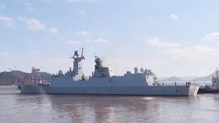 Chinese Russian fleets assemble for joint naval exercise [upl. by Amaty]