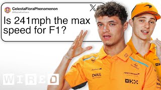 Lando Norris amp Oscar Piastri Answer Formula 1 Questions From Twitter  Tech Support  WIRED [upl. by Ahseenal560]