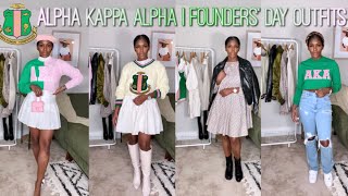 AKA  FOUNDERS’ DAY OUTFITS 💗💚💗 [upl. by Muns]