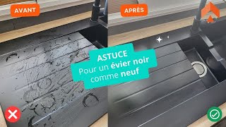 Astuce pour un évier noir comme neuf  comment nettoyer un evier noir [upl. by Nawed698]