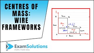 Centres of Mass  Wire Frameworks  ExamSolutions [upl. by Hannahsohs]