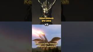 keizer Ghidorah FW 2004 vs cretaceous King Ghidorah Rebirth of mothra III edit battle kaiju [upl. by Aicinat]