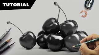 How to Draw Realistic Cherries  Tutorial for BEGINNERS [upl. by Jeromy]