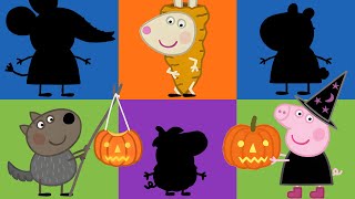 Peppa Pig Halloween costumes and their shadows  Video for Kids [upl. by Balduin817]