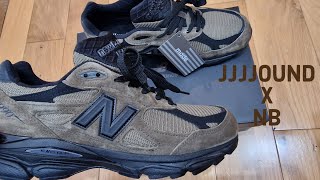 Jjjjound x New Balance 990v3 Brown Black On Feet  Review [upl. by Nalani]