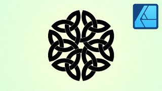 How to Draw an Interlaced Triquetra Knot Celtic Symbol in Affinity Designer [upl. by Ntsyrk582]