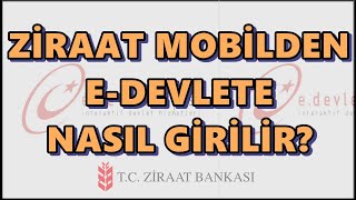 Ziraat Mobilden E Devlete Nasıl Girilir  E Devlet Mobil Bankacılık [upl. by Julius]