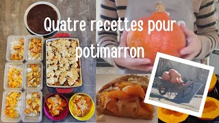 4 IDÉES RECETTES AVEC LE POTIMARRON [upl. by Aznarepse841]