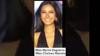 Miss Mryna Esguerras idol  The Iconic Miss Catriona Gray and Miss Chelsea Manalo idolized [upl. by Tallou370]