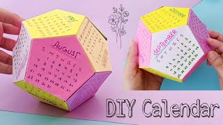 How to make New Year 2022 Desk Calendar at home  DIY Paper Calendar 2022  Handmade Calendar Ideas [upl. by Natloz]