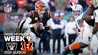 Las Vegas Raiders vs Cincinnati Bengals  2024 Week 9 Game Highlights [upl. by Prosser]