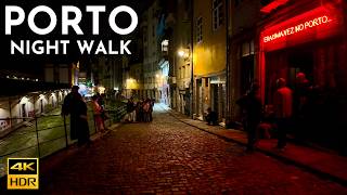 A Night Walk in PORTO PORTUGAL 4K HDR [upl. by Handy]