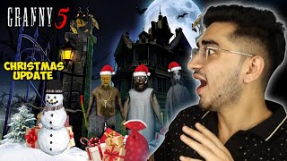 GRANNY CHAPTER 5 CHRISTMAS UPDATE  GRANNY HORROR GAMEPLAY  FLYMATE GAMER [upl. by Rodie]