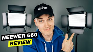 Best Lighting for YouTube Videos Under 150 Neewer 660 LED Panel Review [upl. by Trebor]