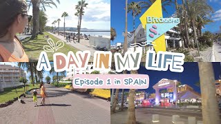 Day 1 Exploring Playa De Las Americas  Day in My Life in Spain travel tenerife goldenmile [upl. by Hsihsa]