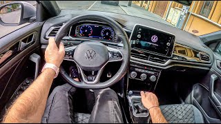 2023 Volkswagen TRoc 15 TSI 150HP 0100 POV Test Drive 1829 Joe Black [upl. by Aviva568]