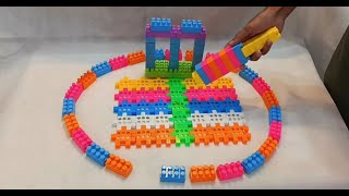 Building blocks for kids Cricket ground  Blocks educational and fun [upl. by Baten]