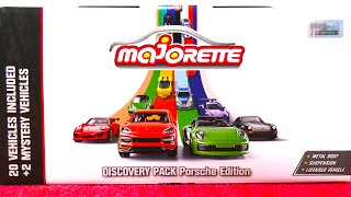 Majorette PORSCHE EDITION Discovery Pack 20 Car Box With 2 Mystery Cars [upl. by Chilton209]