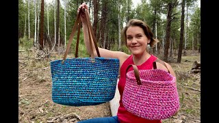 Artisan Market Basket crochet tutorial from Crochet Southwest Spirit Great for craft fairs [upl. by Llevron]