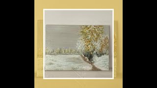 Winter Walk  Acrylic Paint on Canvas Panel Landscape Painting 5quotx7quot by Deb Bossert Artworks [upl. by Hacceber172]