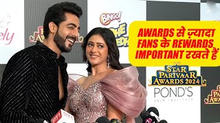 Jhanak Serial Fame Hiba Nawab amp Krushal Ahuja Cute Moment At Star Parivaar Awards 2024 [upl. by Danita829]