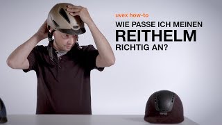 Wie passe ich meinen Reithelm richtig an  uvex howto [upl. by Mellar]