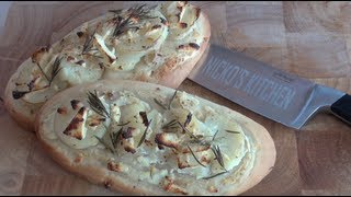 POTATO PIZZA FLATBREADS  Nickos Kitchen [upl. by Aerb]