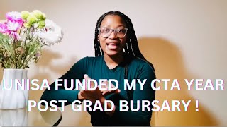 UNISA FUNDED MY CTA UNISA bursary Bursary Chartered Accountancy Journey Student funding [upl. by Phox]