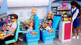 Barbie amp Ken Doll Family Airplane Travel Routine [upl. by Oni]