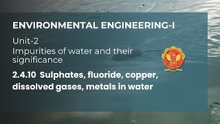 2410 Sulphates  Fluoride  Copper  Dissolved gases  Metals in water  CE602 [upl. by Grane]