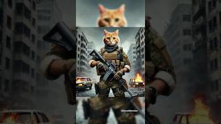 Heartwarming Story of a Soldier Father and His Kitten Amidst War😥 shorts cat [upl. by Derina]